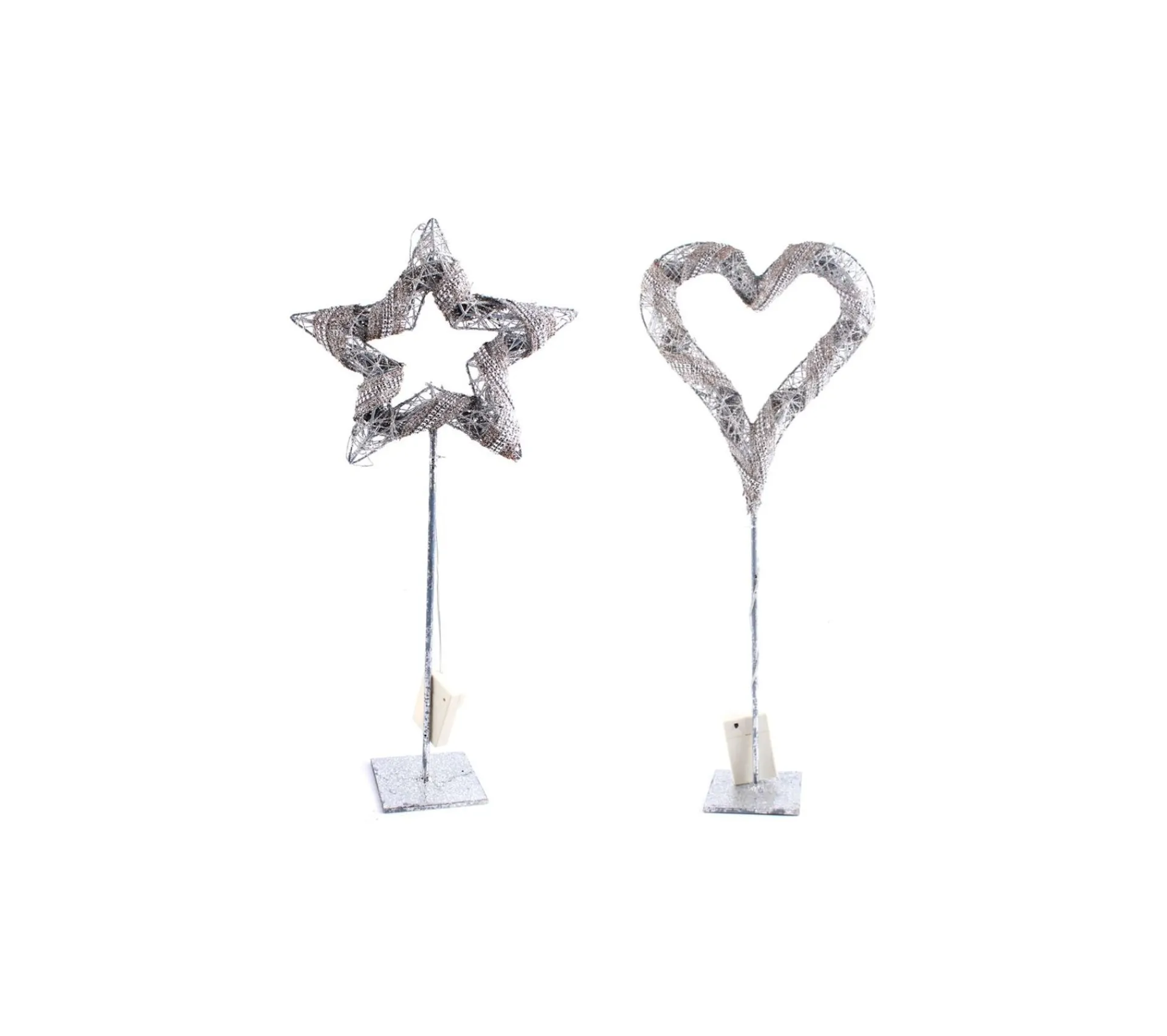 Best Sale * 2 Décorations De Noël Lumineuses Ice - Argent
