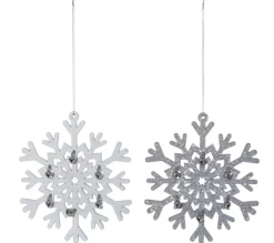 * Guirlande Et Boule De Sapin^2 Décorations Pour Sapin De Noël Design Flocon Fantasy - Gris