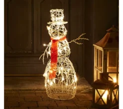 ALICE'S GARDEN Sapin Et Accessoire^Alice'S Garden Bonhomme De Neige Lumineux Blanc Haut De 70Cm. 50 Leds Blanc Chaud