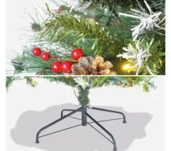 ALICE'S GARDEN Sapin Et Accessoire^Alice'S Garden Sapin De Noël Artificiel Deluxe De 210 Cm Avec Guirlande Lumineuse. Décorations Et Pied Inclus