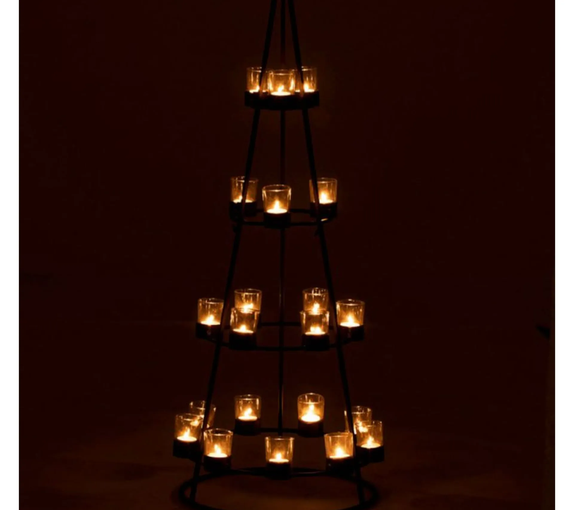 Best Sale * Arbre Déco En Metal "21 Photophores" 110Cm Noir