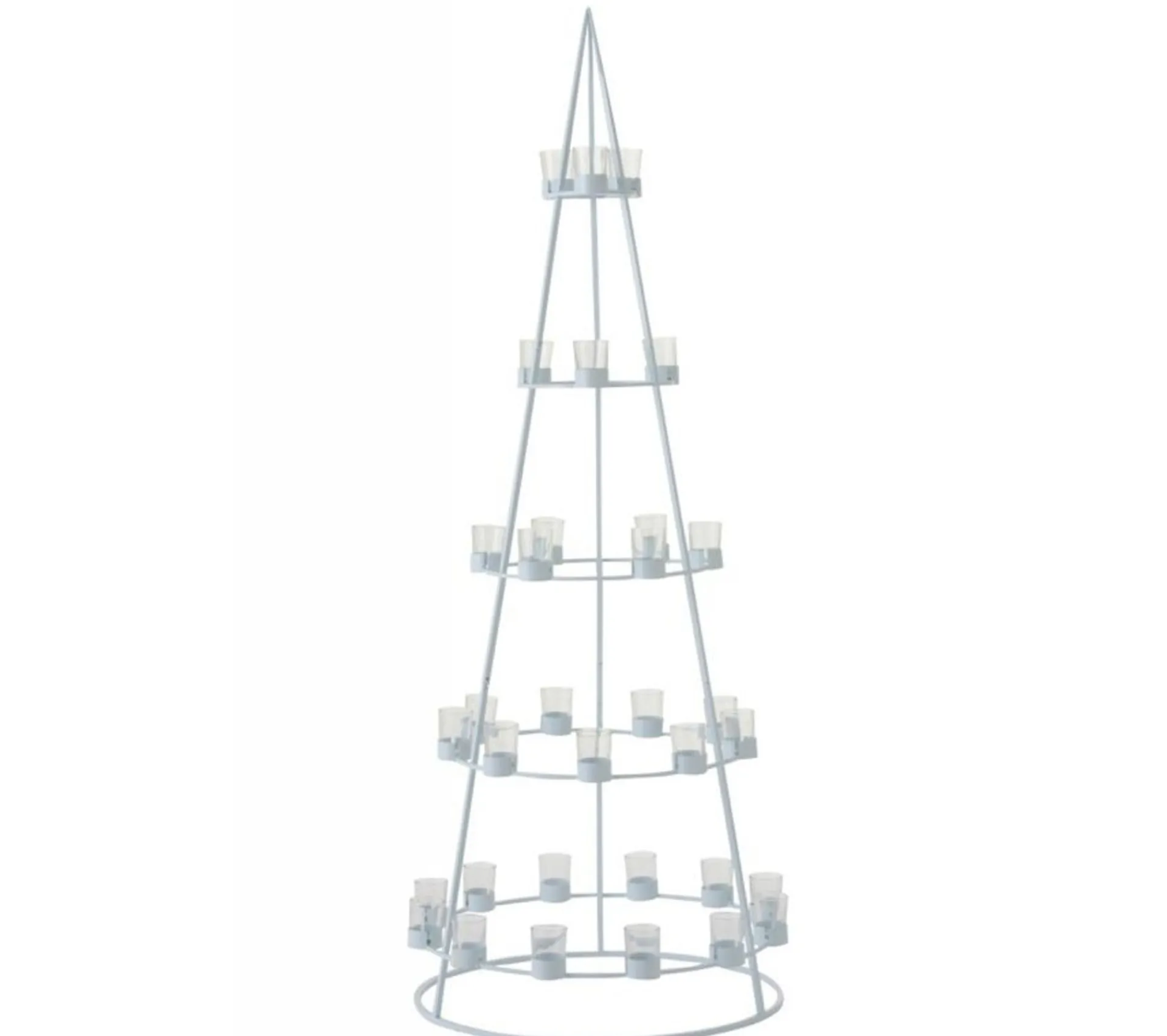 Online * Arbre Déco En Metal "33 Photophores" 160Cm Blanc