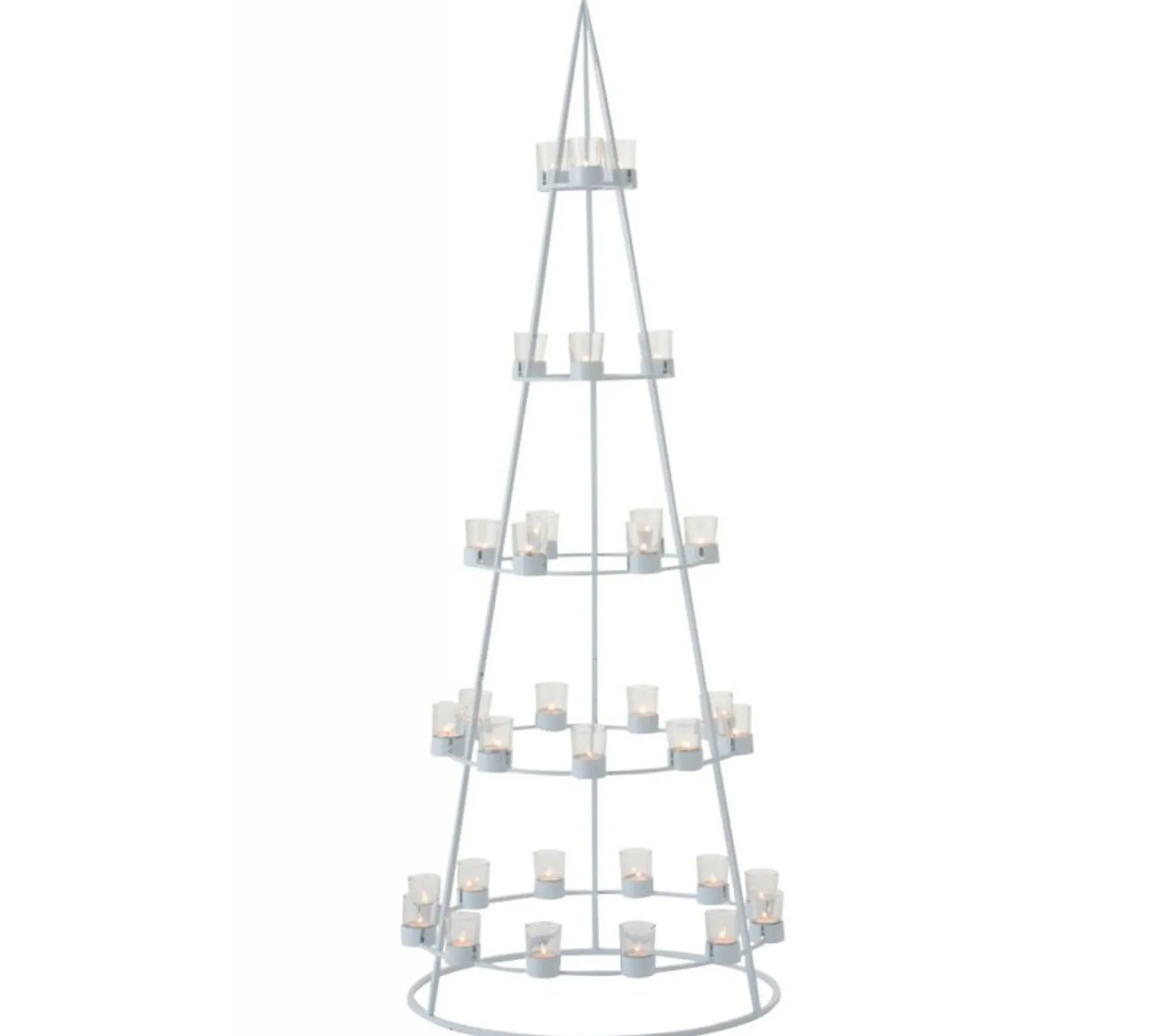Online * Arbre Déco En Metal "33 Photophores" 160Cm Blanc