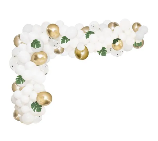* Anniversaire Et Autres Fêtes^Arche Décorative "90 Ballons" 30Cm Blanc Et Or