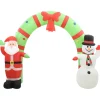 Cheap * Arche Gonflable Avec Pere Noël Et Bonhomme De Neige Led 223 Cm