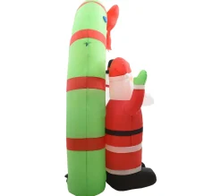 Cheap * Arche Gonflable Avec Pere Noël Et Bonhomme De Neige Led 223 Cm