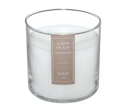 Discount ATMOSPHERA Bougie Parfumee Pot En Verre 430 G Parfum Fleur De Lin