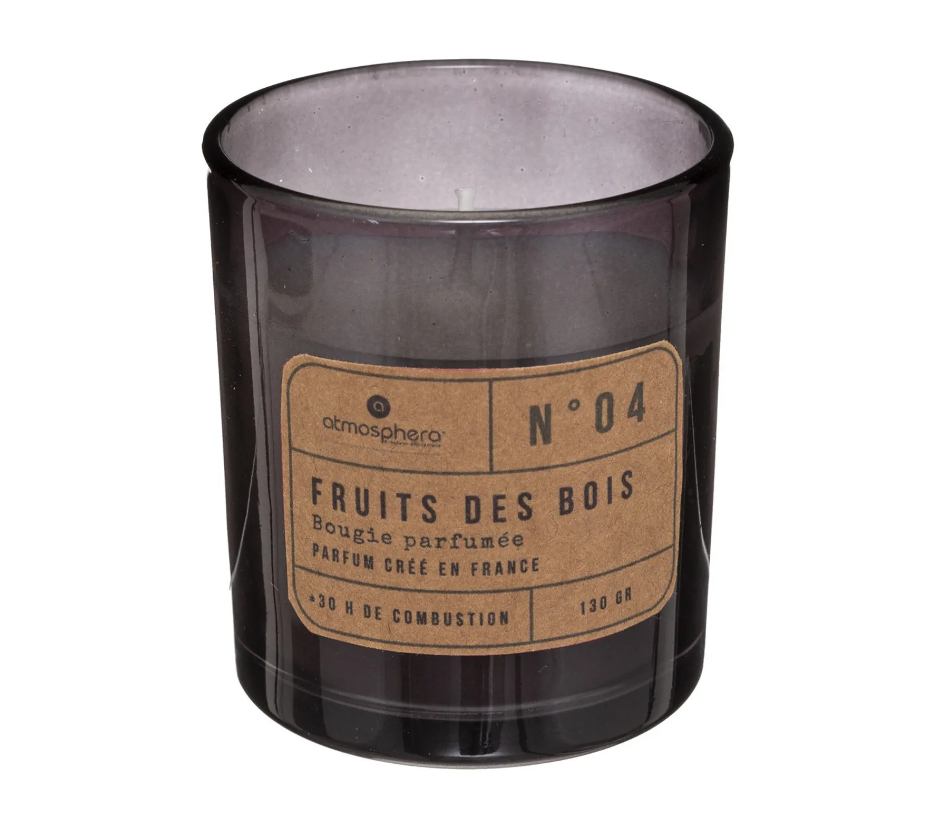 Clearance ATMOSPHERA Bougie Parfumee Fruits Des Bois Pot En Verre 130 G - Anti-Odeurs De La Maison