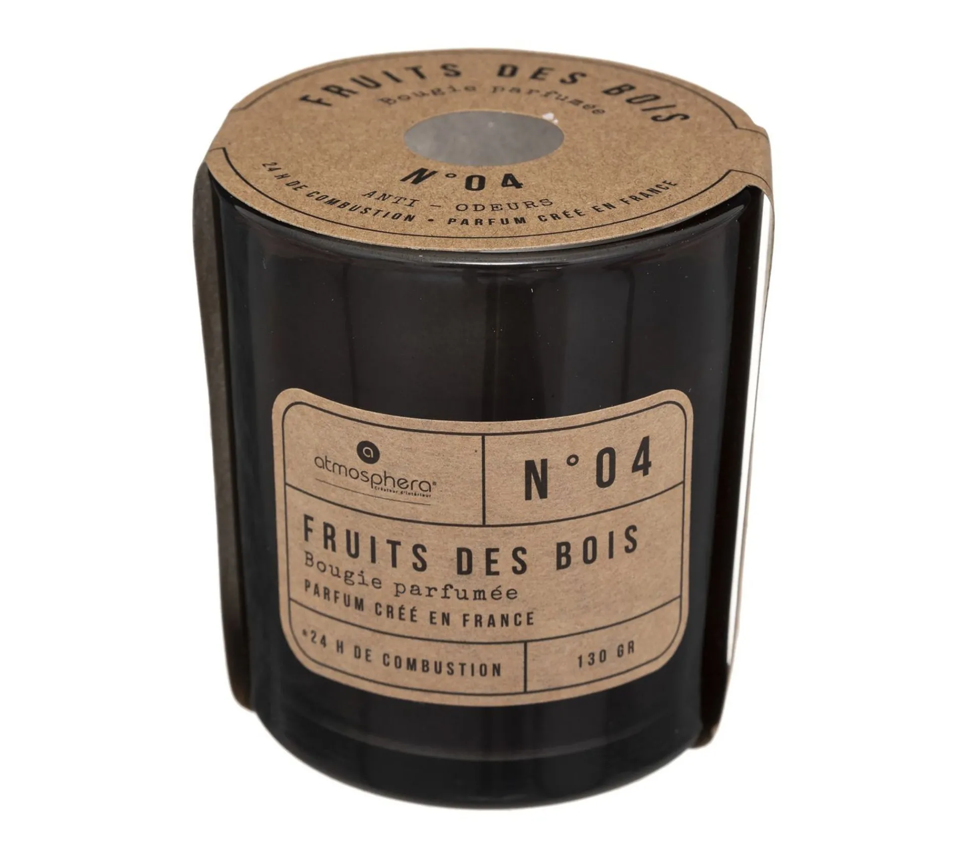 Clearance ATMOSPHERA Bougie Parfumee Fruits Des Bois Pot En Verre 130 G - Anti-Odeurs De La Maison