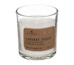 Best ATMOSPHERA Bougie Parfumee Lavande Cassis Pot En Verre 130 G - Anti-Odeurs De Cuisine