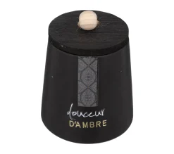 Best ATMOSPHERA Bougie Parfumee Dans Pot En Ceramique Noire Avec Couvercle 320 G