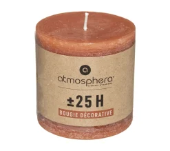 Best Sale ATMOSPHERA Bougie Ronde Rustique Ambre D 6.7 Cm