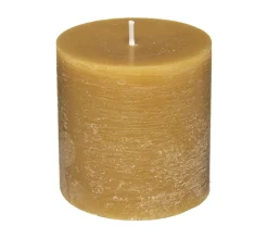 Fashion ATMOSPHERA Bougie Ronde Rustique Jaune D 6.7 Cm