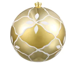 ATMOSPHERA Guirlande Et Boule De Sapin^ Boule De Noël Décoree - Diam. 190 Mm - Or Et Blanc