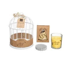 Discount ATMOSPHERA Coffret Citronnelle Cage En Metal Bougie Parfumee Citronnelle Et 20 Cones D'Encens Avec Support