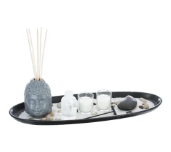 Clearance ATMOSPHERA Coffret Senteur Bouddha Plateau, Diffuseur De Parfum , Bougies Parfumees Et Accessoires