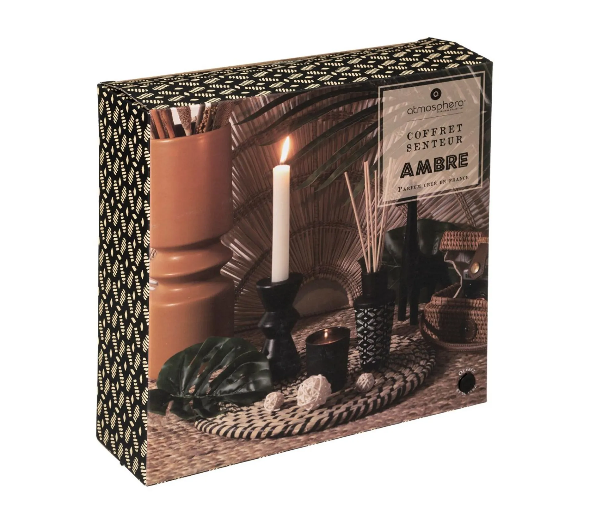 Best Sale ATMOSPHERA Coffret Senteur Sur Plateau Diffuseur De Parfum Avec Batonnets Et 2 Bougies