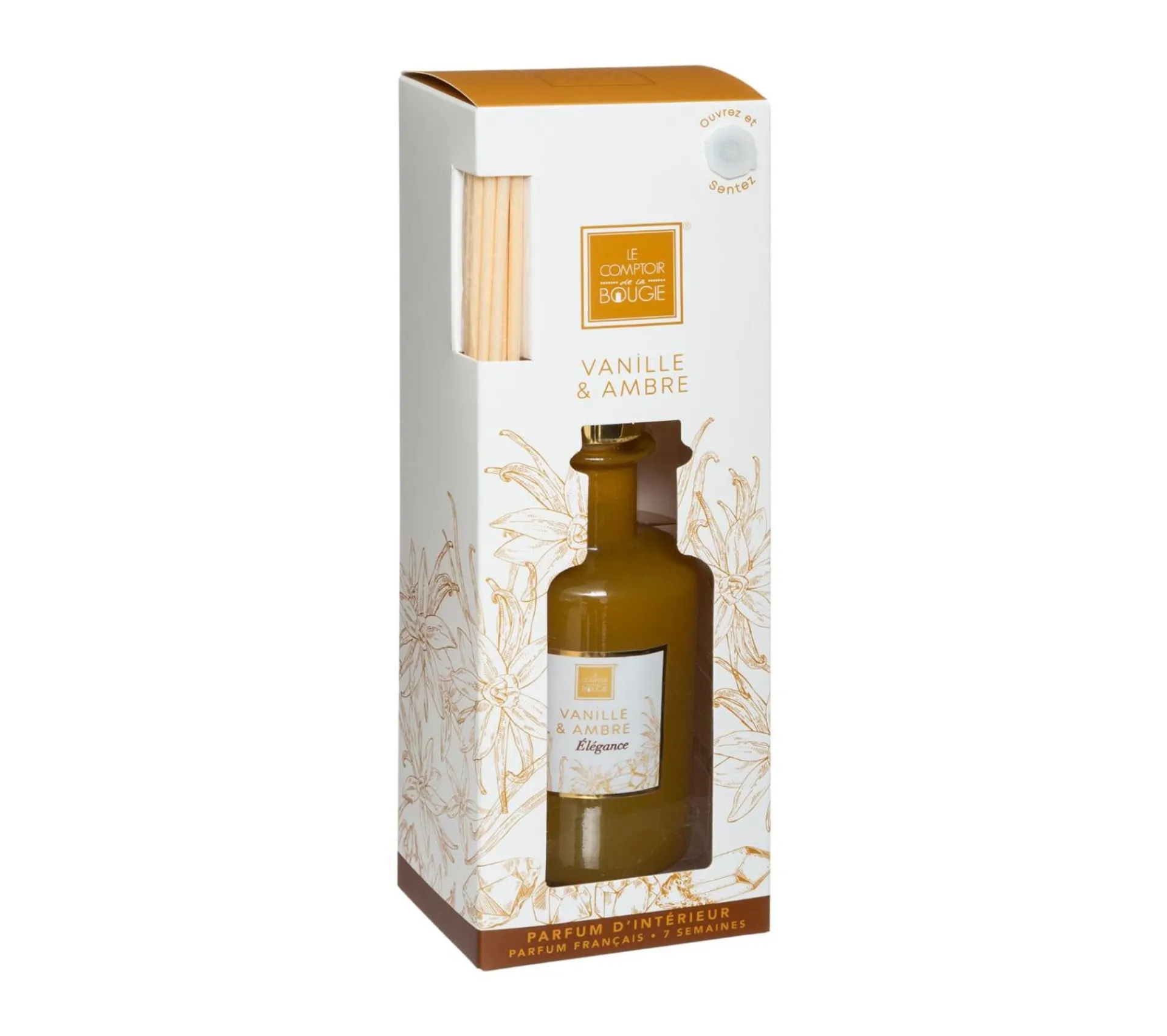 Clearance ATMOSPHERA Diffuseur De Parfum Vanille Et Ambre 200 Ml Avec 8 Batonnets En Rotin