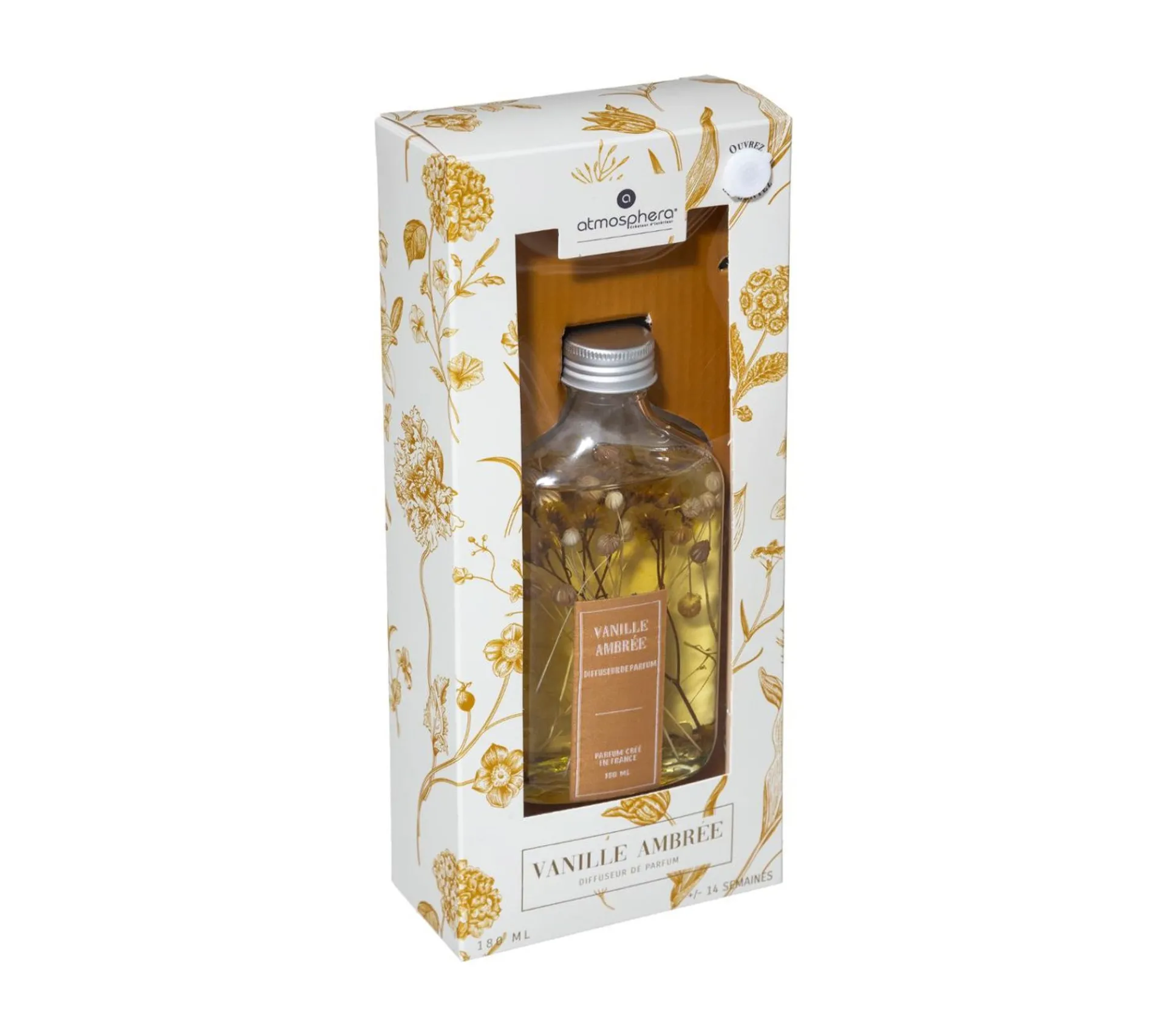 Best Sale ATMOSPHERA Diffuseur De Parfum Vanille Ambree 180 Ml Avec 6 Batonnets