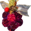 ATMOSPHERA Guirlande Et Boule De Sapin^ Fleur De Noël En Acrylique 12 Perles - Framboise
