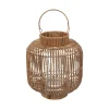 Shop ATMOSPHERA Lanterne Photophore En Rotin Et Metal Bougeoir En Verre D 25 X H 31 Cm