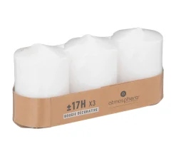 Cheap ATMOSPHERA Lot De 3 Bougies Votives Blanc D 5 Cm