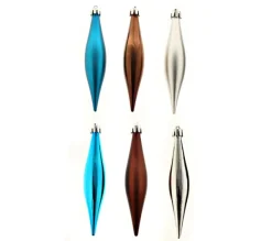 ATMOSPHERA Guirlande Et Boule De Sapin^ Lot De 6 Boules De Noël Gla Ons - Turquoise, Chocolat Et Argent
