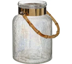 Shop ATMOSPHERA Photophore En Verre Et Bambou H 25 Cm