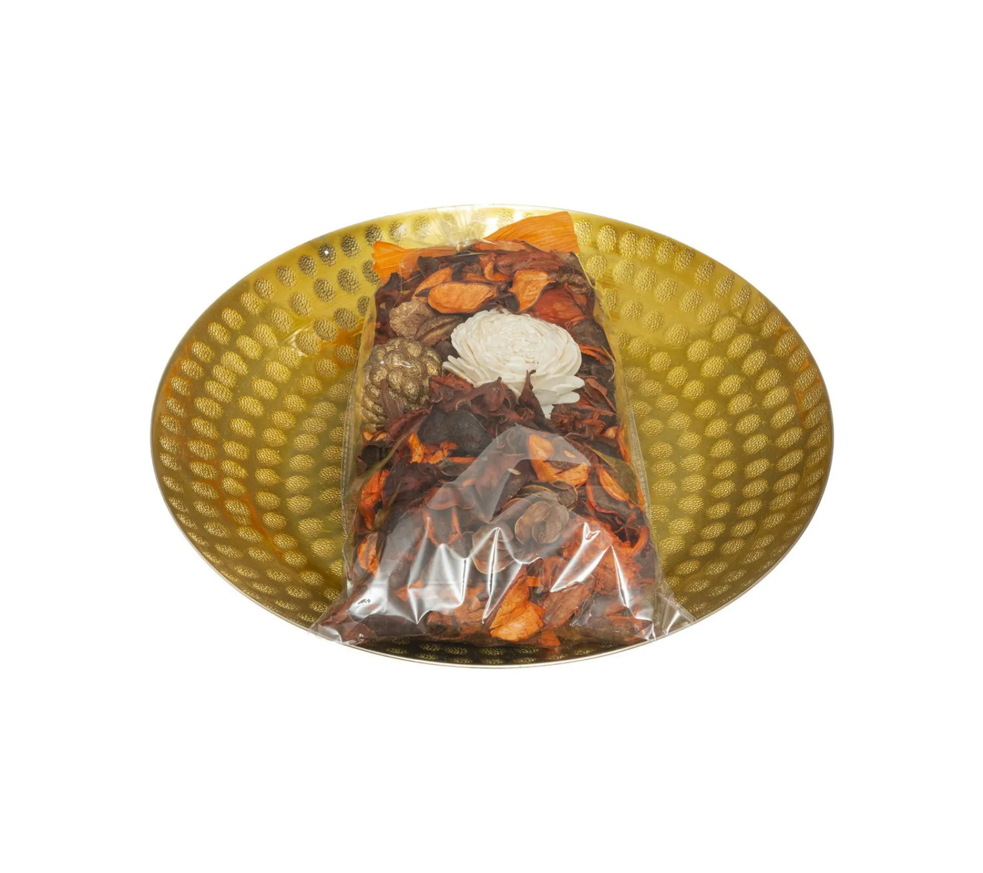 Clearance ATMOSPHERA Pot-Pourri Vanille Et Epices 140 G Avec Plateau En Metal Dore