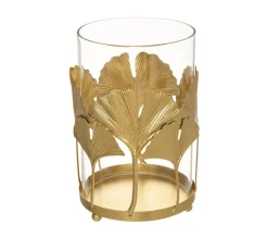 Cheap ATMOSPHERA Set De 2 Bougeoirs Photophores En Verre Et Metal Décor Genko