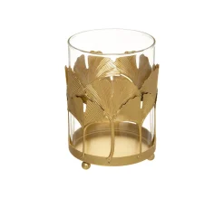 Cheap ATMOSPHERA Set De 2 Bougeoirs Photophores En Verre Et Metal Décor Genko