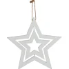 New AUBRY GASPARD Etoile En Bois Blanc A Suspendre Grand