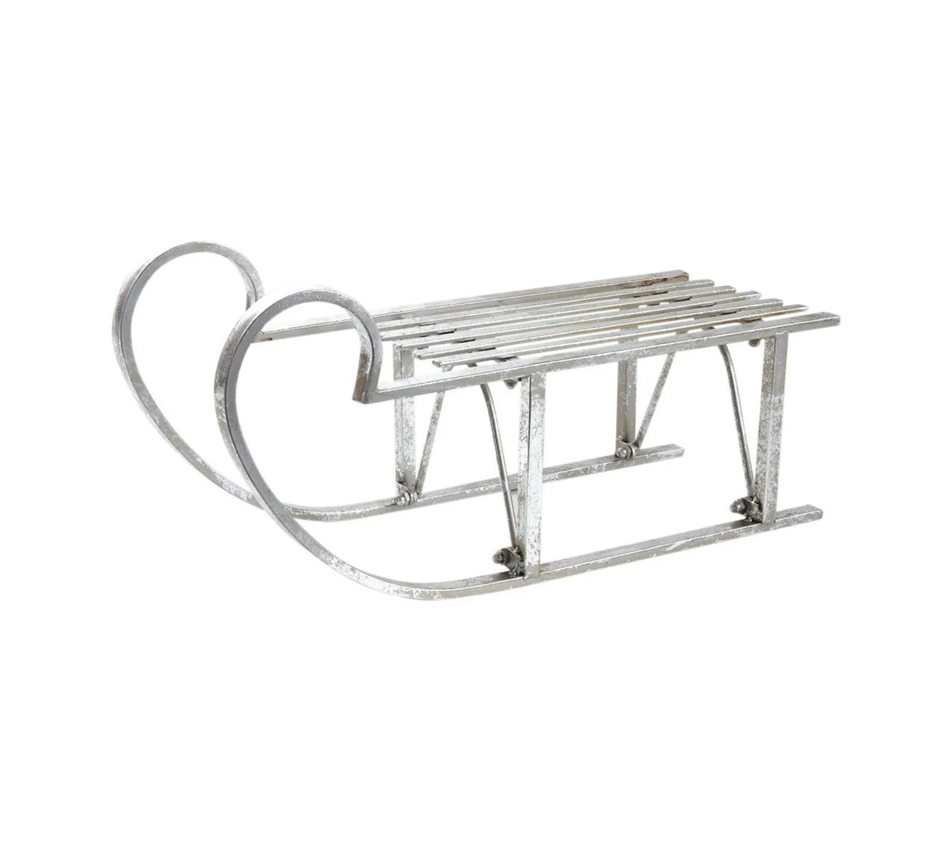 Online AUBRY GASPARD Luge Déco En Metal Argente