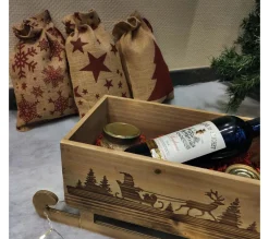 Hot AUBRY GASPARD Luge En Bois Avec Décor De Noël
