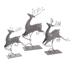 Sale AUBRY GASPARD Renne En Metal Laque Bronze (Lot De 3)