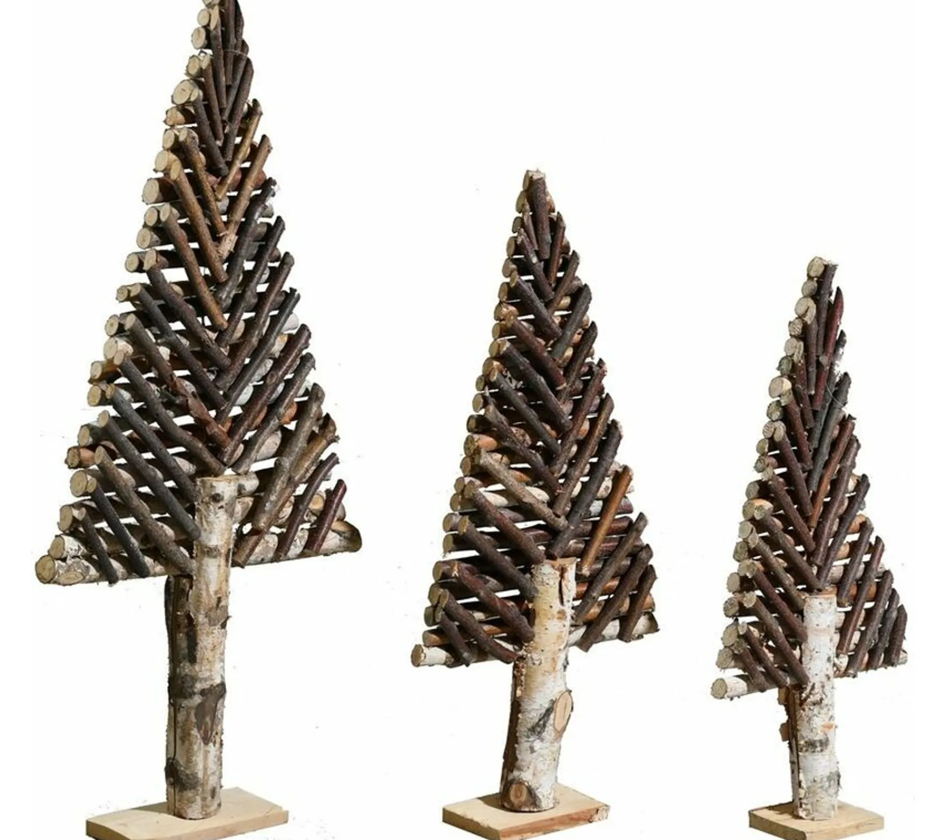 Best Sale AUBRY GASPARD Sapin Décoratif En Bouleau Motif Chevron Petit Modele