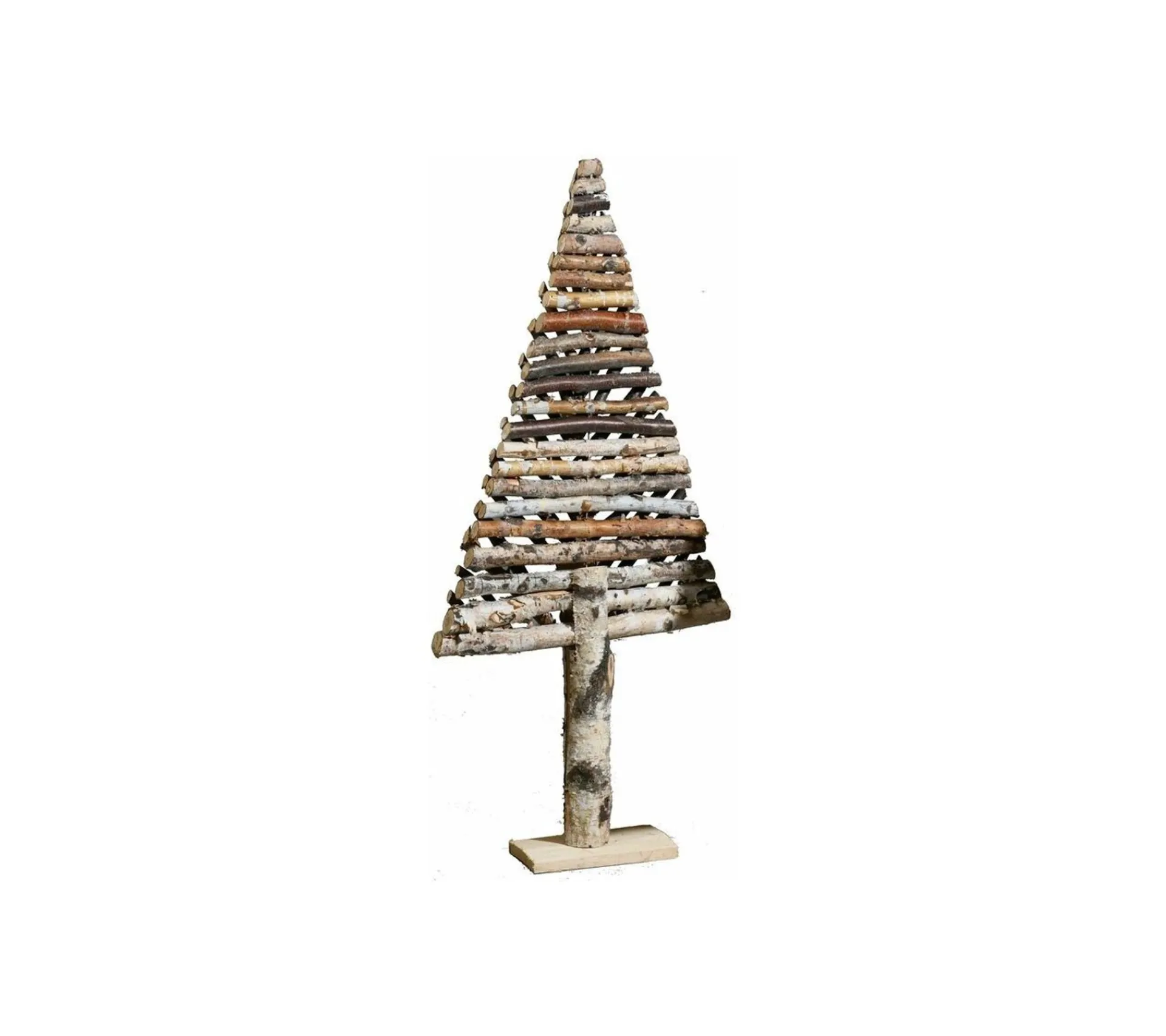 Store AUBRY GASPARD Sapin Décoratif En Bouleau Motif Chevron Moyen Modele