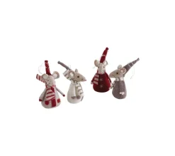 AUBRY GASPARD Guirlande Et Boule De Sapin^ Souris En Feutrine (Lot De 4)