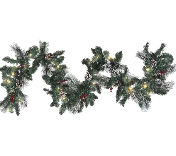 BELIANI Guirlande Et Boule De Sapin^ Guirlande De Noël Led 180 Cm Vert Wapta