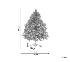BELIANI Sapin Et Accessoire^ Sapin De Noël Artificiel Effet Neige 120 Cm Blanc Masala