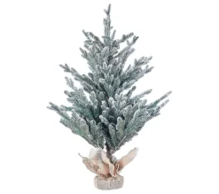 BELIANI Sapin Et Accessoire^ Sapin De Noël Avec Effet Neige 90 Cm Vert Ringrose