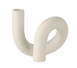 Online * Bougeoir 1 Bougie Déco "Torsion" 17Cm Blanc