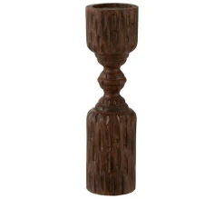 Cheap * Bougeoir Déco En Bois "Pilier" 37Cm Marron