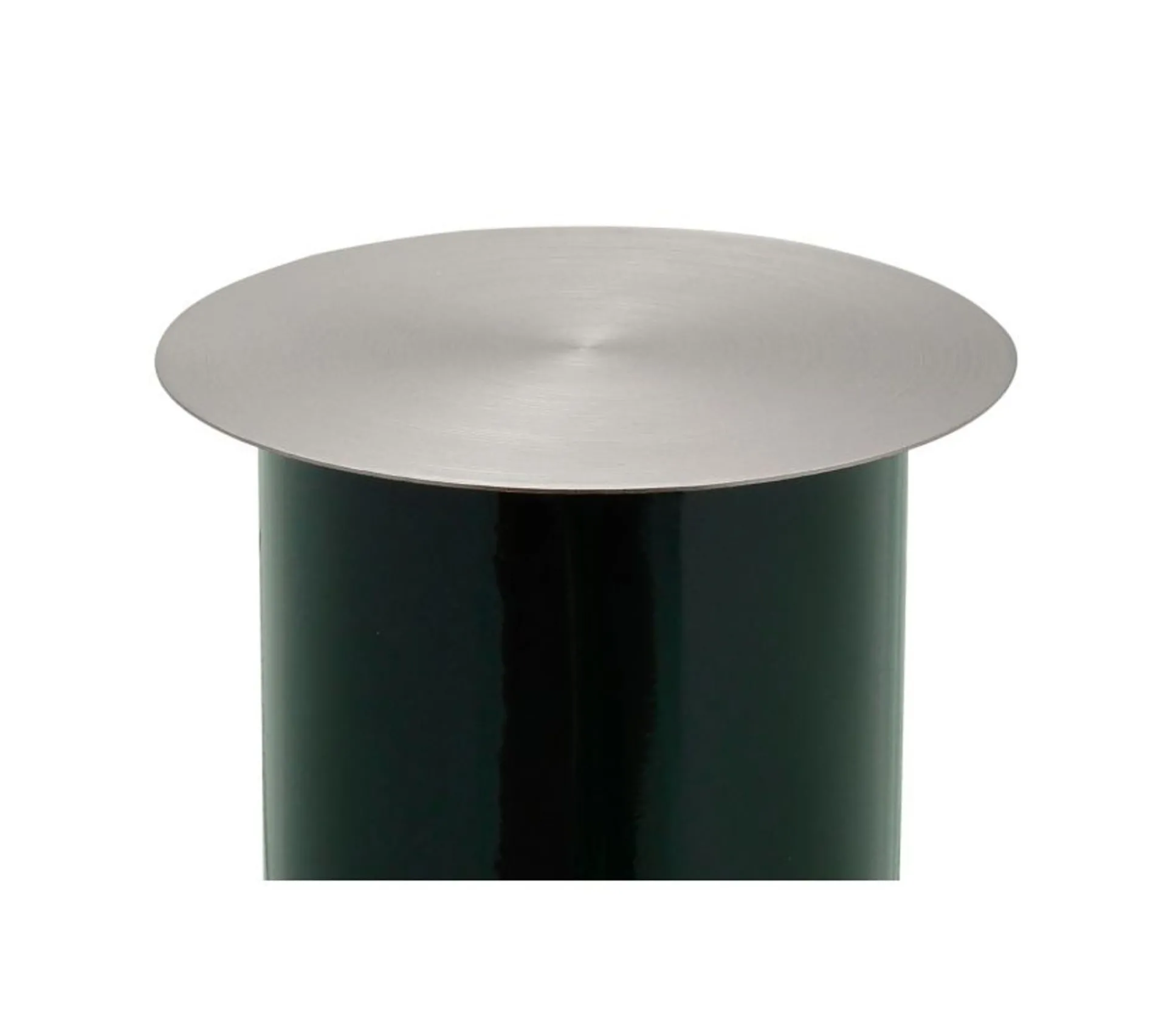 Outlet * Bougeoir De Sol "Colby" 40Cm Vert Fonce Et Argent