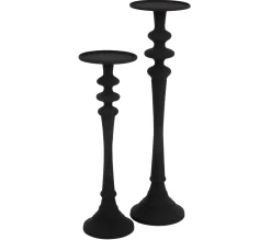 Flash Sale * Bougeoir Design En Aluminium "Croka" 99Cm Noir