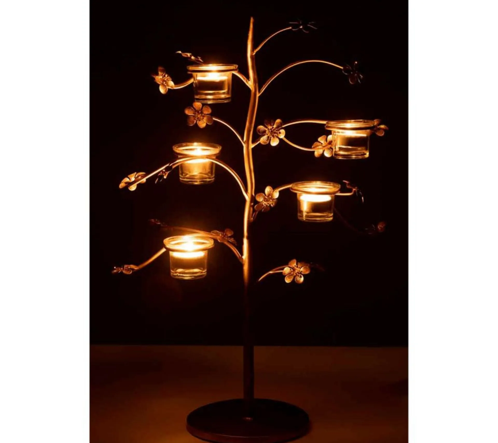 Online * Bougeoir Design En Metal "Curama" 54Cm Or