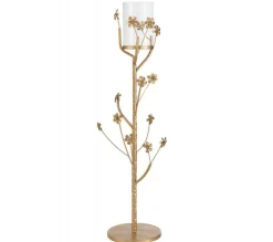 Discount * Bougeoir Design En Metal "Curama" 79Cm Or