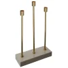 Flash Sale * Bougeoir Design En Metal "Isola" 39Cm Taupe Et Or