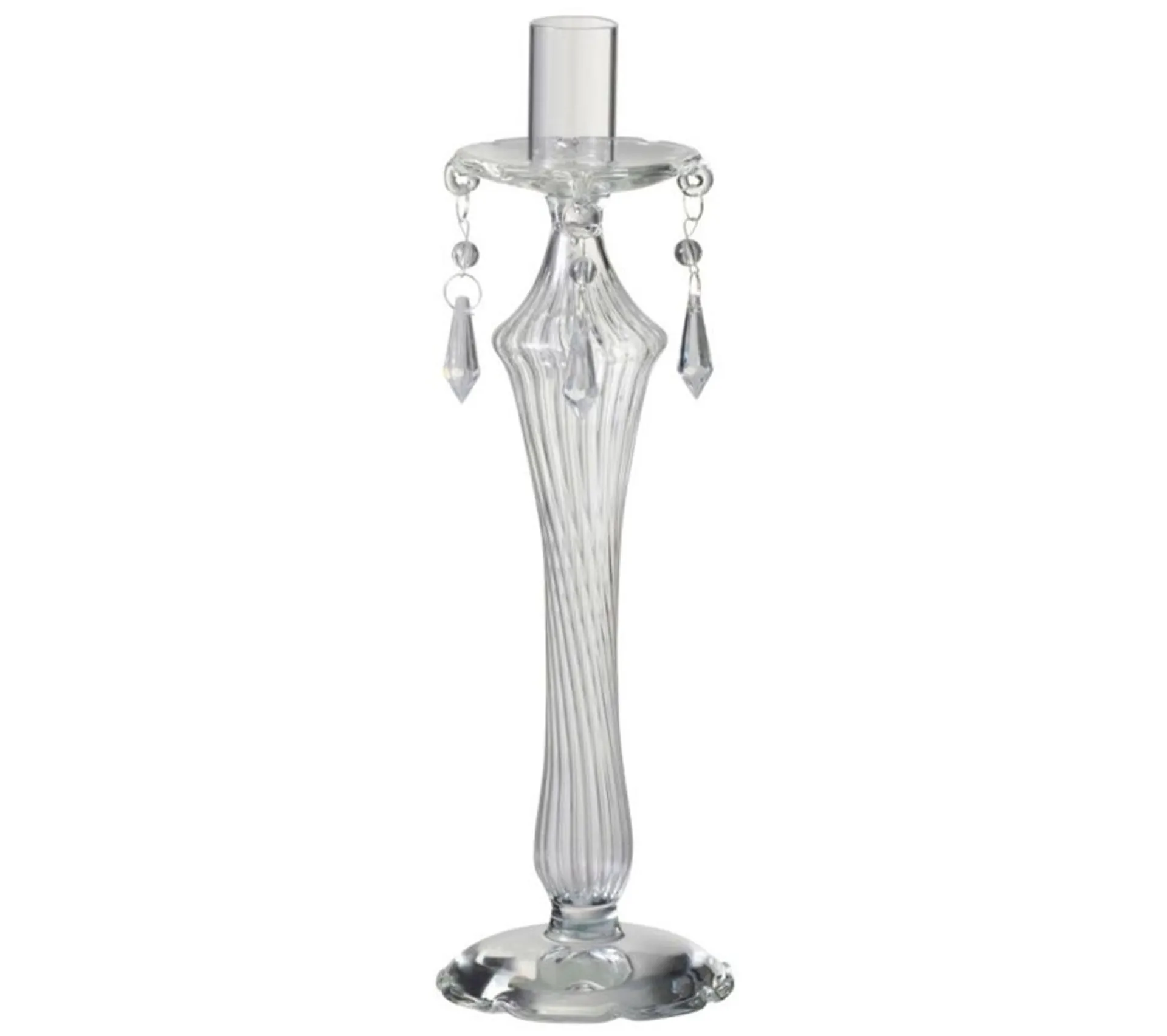 Sale * Bougeoir Design "Perles" 28Cm Transparent