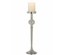 Online * Bougeoir Design "Sphere Diamant" 41Cm Argent